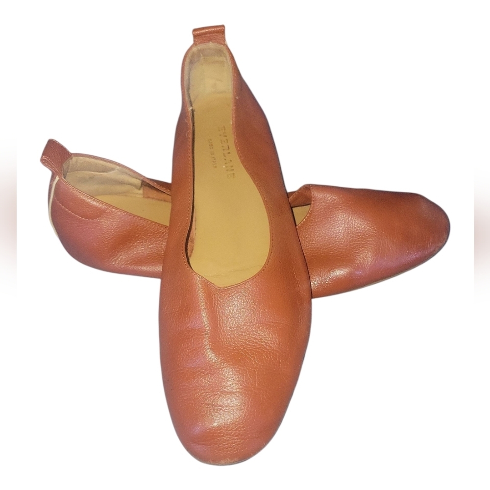 Everlane The Day Italian Leather Round Toes  Brown Women's Ballet Flat Sz 7 1/2 - Picture 5 of 9